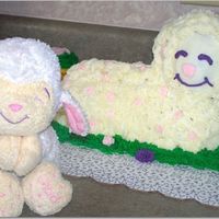 Lamb Cake My niece's first birthday cake. The stuffed lamb is her absolute favorite, and she won't go anywhere without it, so I decided to...