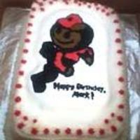 Brutus Buckeye Made for a guy at work.FBCTNot the best ever, but he (and everyone else) liked it.Chocolate cake with PB filling.