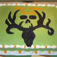 The Bone Collector Logo 1/2 sheet with The Bone Collector logo all in buttercream...