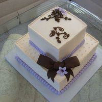 Bridal Shower Cake Cake was made to match the wedding invitation. Thanks for looking.