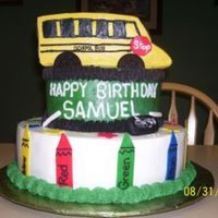 School Themed Birthday Cake Mother asked for a school themed birthday cake for her son's 6th birhtday.
