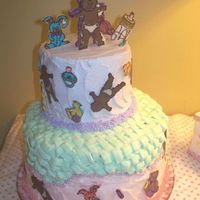 Oh Baby Inspired by the 'Oh Baby' cake in The Whimsical Bakehouse, done for my great-niece's baby shower. Bottom tier was Pumpkin...