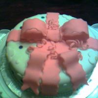 Course 3 Fondant Gift Cake - Another View First time with fondant