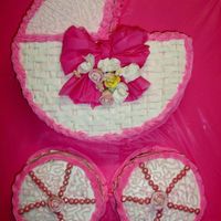 Baby Carriage BC w/gumpaste flowers and fondant beads. Thanks Sue (aka I hate fondant) for all the advice and information