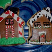 Gingerbread House Cookies More cookies daughter & I decorated...first time practicing with this royal