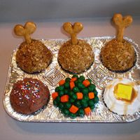 Tvdinner2.jpg This is my version of the tv dinner cupcakes. This was also for the dessert auction...and I think 12 of them sold for $70! These were...