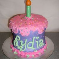 Lydia's First Birthday Cake I made this for a friend of mine. Thanks to cakestrings for the help on the construction of this! This is a spin off of one of her cakes....