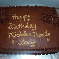 Chocolate Lovers Dream This birthday cake is all chocolate with ShirleyW, peanut butter filling and serious_cakes, chocolate buttercream .The aroma of the...
