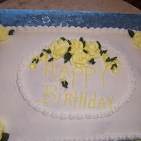 Dear Husbands Birthday. Marble cake with buttercream frosting.