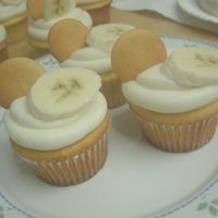 Banana Pudding Cupcakes Yellow cake with banana pudding in the mix, filled with banana mousse filling and topped with cream cheese buttercrean, a nilla wafer, and...