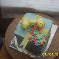 Gift Cake I made this cake for my son's teacher's birthday as a gift. I am bringing it to her in about 20 minutes. I really hope she likes...