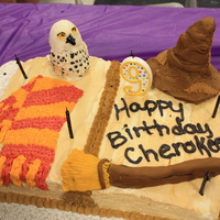 Harry Potter I used the pan mold for the open book. The broom, Sorting hat and Hedwig was made out out of rice krispie treats and fondant. I made my own...