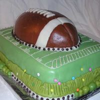 Sophia's Football Cake My granddaughter, Sophia (4 years), asked for a football cake for a reunion with her uncles and grandfather. I thought it was appropriate...