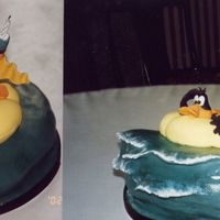Daffy Duck At Sea This was a cake I made many years ago for my son's birthday. It was very easy to do and my son loved it.