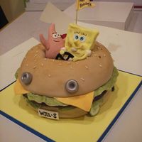 Spongebob - The Movie My son loves Spongebob so I decided to do something a bit different for his birthday. Here he is in his car - a 'crabby patty',...
