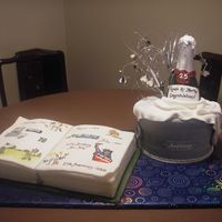 25Th Anniversary I was asked to make a cake highlighting key stages of their married life. I decided to add the bottle to give it interest.