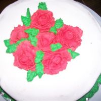 Roses This was a cake using the wilton rose (from the first course).