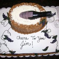 Wine This was done entirely in buttercream, with the exception of the bottle and the glasses of course!