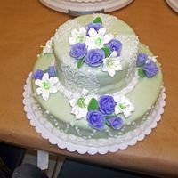 Green Stacked Cake I made this cake for a cake class.I love this color green soo much, and I've been wanting to find a cake to use it on. I covered the...