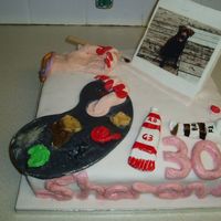 Artist Artist hands and painting