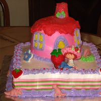Strawberry Shortcake I made this for my friend's daughter. It was her sixth birthday and she wanted a Strawberry Shortcake with dinosaurs( she was having...