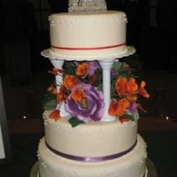 Krystal's Cake I made this cake for my brother's wedding. I transported it unstacked over 5 hours. The top two tiers are styrofoam and the bottom...