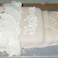 3D Ice Cream Cone 3D ice cream cone cake, carved from a sheet cake and 9" rounds. Cone is covered in fondant, the ice cream is frosted in buttercream...