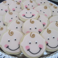 Baby Cookies Simple baby face cookies. Grandmas sugar cookie reciepe with royal icing. TFL
