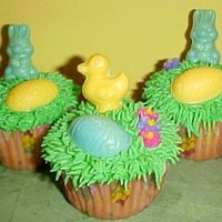 Easter Candy Cupcakes my daughter made these with Easter candies I had made