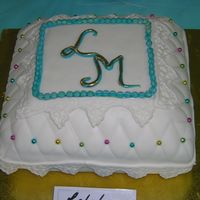 Cojin Seminario De Caguas cuadrado 8x8, pasta laminada