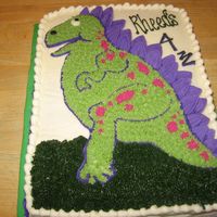 Roar! All BC except for the dinosaur's scales which I made out of fondant.