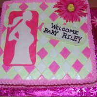 Baby Shower Cake white almond sour cream with fondant and gumpaste accents