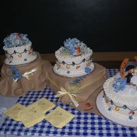 Western Wedding we did 3 different flavors... wasc, red velvet and marble