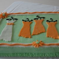 Meagan's Shower Cake #2 cheesecake flavored cake for a wedding shower. Love this design.. think I got the idea from this site... wish I could give credit where...