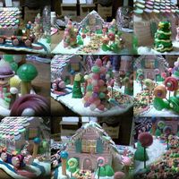 My First Gingerbread House this is my first gingerbread house. i got one of the wonka kits 75% after xmas, and since i just wanted to decorate one, i gave it a shot....