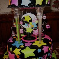 Kylie's Sweet Sixteen Cake Topper a close up of the cake topper (or middle)