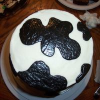 Cow Cake 2 This is all buttercream icing, made for the band at my school for a party at my boyfriend's house! It's my first ever stacked...