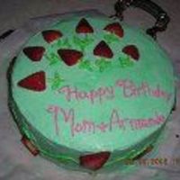 Strawberry Flower Cake My mother wanted a strawberry cake with flowers on it for her b-day.I'm not good at making flowers yet. So I used the strawberries...