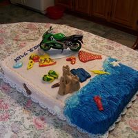 Cakecen.jpg I just started decorating cakes this Spring. This is the first cake I've done that I used candy clay and fondant on(the sandcalstle is...