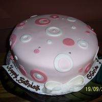 Pretty Pink Polka Dot Birthday Cake This was one of my first attempts at tinting fondant It was quite the process but the end result was worth it.