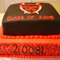 High School Graduation Cake Chocolate cake - colored fondant.