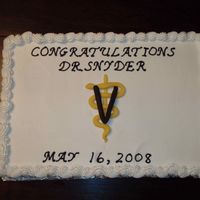 Vet School Graduation BC with fondant accessories. Vet School Graduation.