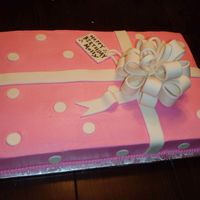 Gift Box Birthday Cake This was for a teenage girl. BC with fondant bow and ribbon.