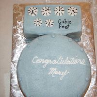 Gas Meter Strangest request I've ever had. This was for a lady who was retiring from the gas company. BC with Fondant Dials.