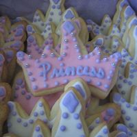 Princess Crown Cookies simple design, with dragee accents. TFL