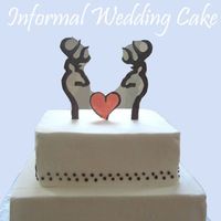 Love Deer small informal cake, with piped chocolate "browning logo" deer for a couple who are just a little bit country. :-) TFL