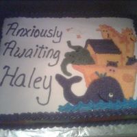 Noahs Ark Baby Shower Cake Made this for a co-workers baby shower. It looked just like the plates. butter cream icing