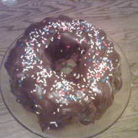 Doughnut Cake Made this one weekend just for fun. Bundt cake pan. Ended up looking kinda like a doughnut to us.