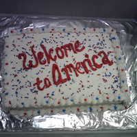 Welcome To America Cake Made this for a coworkers mom who moved here from England