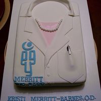 Lab Coat Made for an optometrist who was opening her own clinic. All fondant